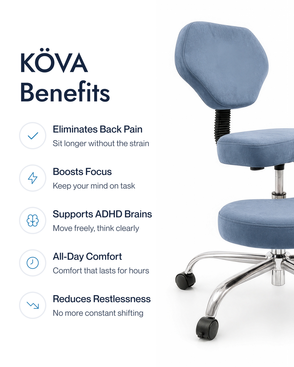 KÖVA Freedom Chair — Blue Mirage (view 8)
