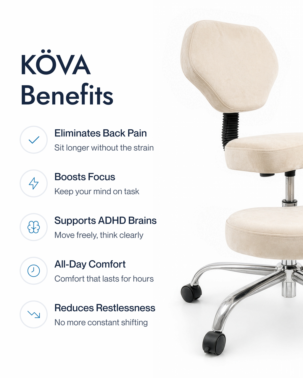 KÖVA Freedom Chair — Soft Sand (view 8)